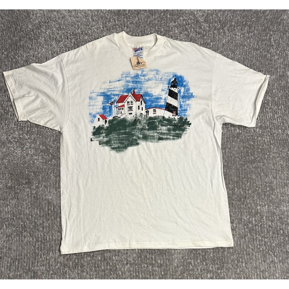 Vintage Light House T Shirt The Bubbling Creek Co 1994 XL Single Stitch